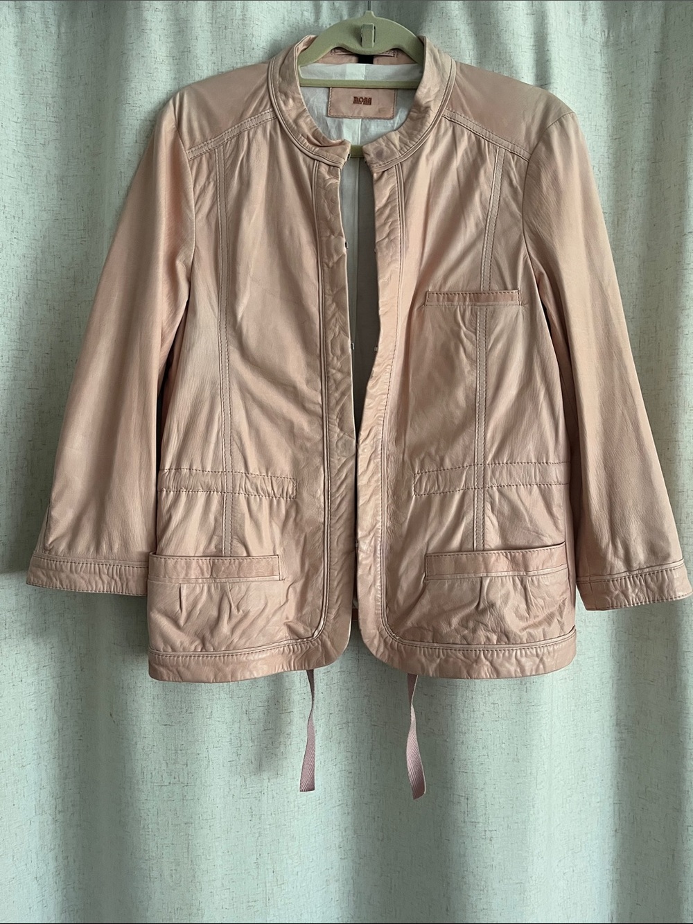Boss Blush Pink Leather Jacket